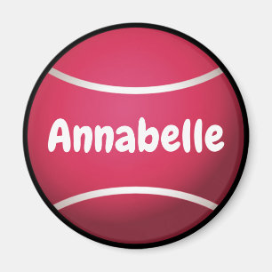 Pink Tennis Ball personalisieren Magnet