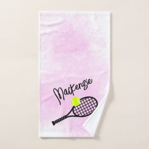 Pink Tennis Fun Girly Funky Gefärbte Krawatte Handtuch