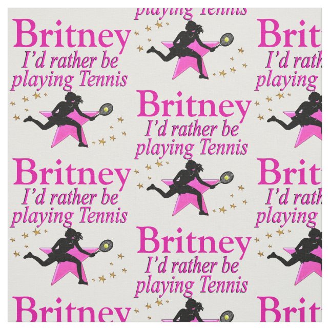 PINK TENNIS MIRL PERSONALISIERT FABRIC STOFF (Muster)