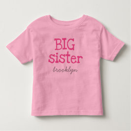 Pink Text Große Schwester hinzufügen Kleinkind T-shirt