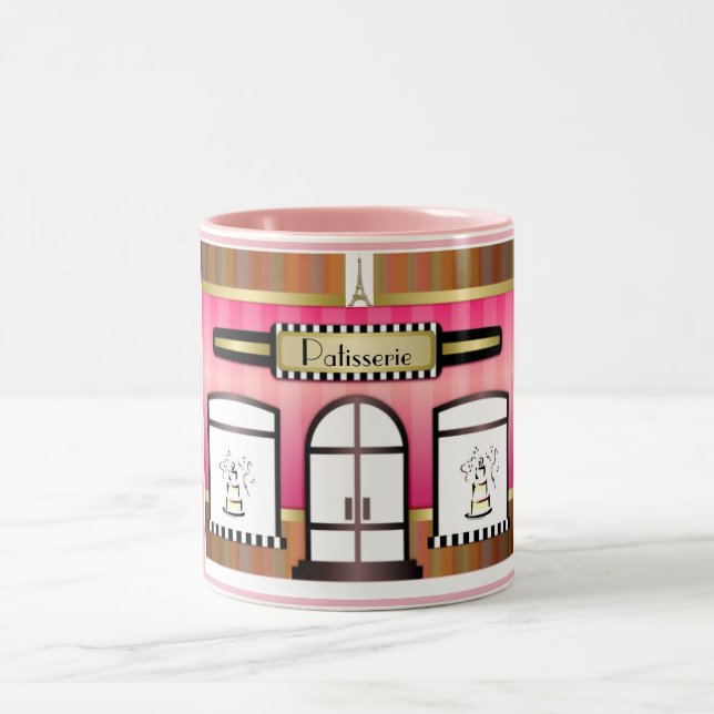 Pink Theme Bakery Paris Patisserie Tasse (Mittel)