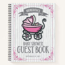 Pink-Themed Baby Shower Gästebuch