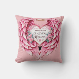 Pink Throw Pillow Memorial Heaven Mother Kissen
