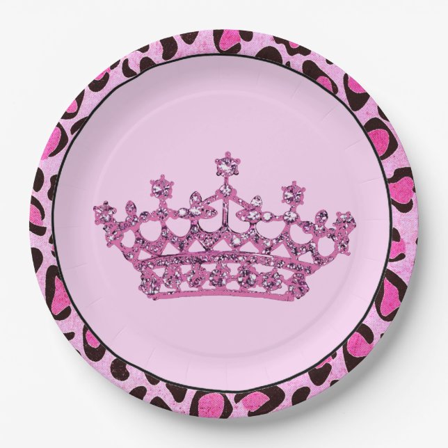 Pink Tiara Party Teller (Vorderseite)