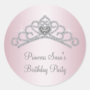 Pink Tiara Pink Princess Stickers