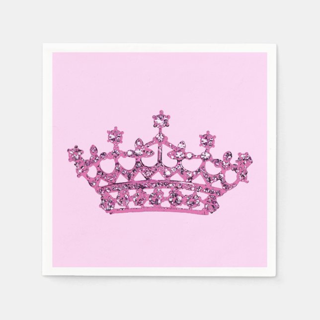 Pink Tiara Serviette (Vorderseite)