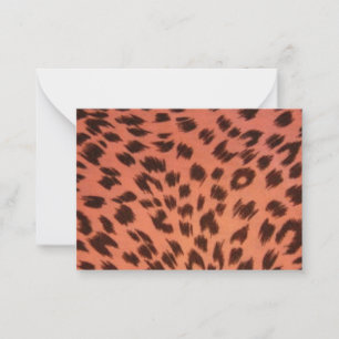 PINK TIERDRUCK MITTEILUNGSKARTE