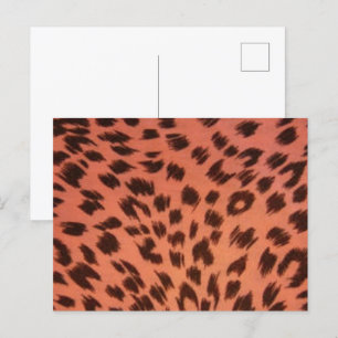 PINK TIERDRUCK POSTKARTE