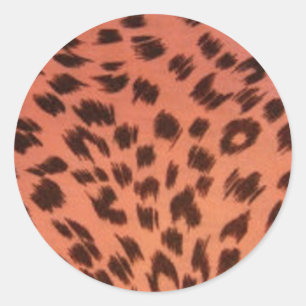 PINK TIERDRUCK RUNDER AUFKLEBER