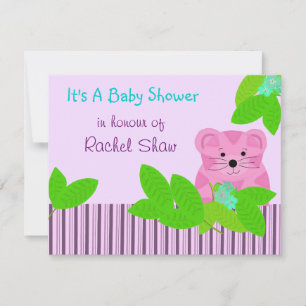 Pink Tiger Baby Dusche Einladung