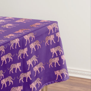 Pink Tigers Pattern Tischdecke
