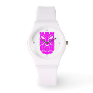 Pink Tiki Skulptur Thunder_Cove Armbanduhr