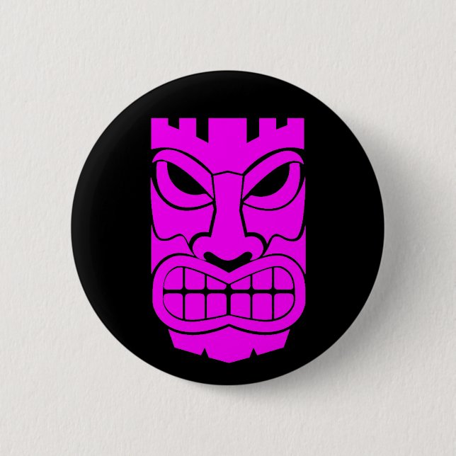 Pink Tiki Skulptur Thunder_Cove Button (Vorderseite)