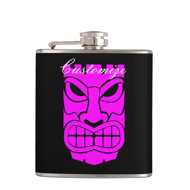 Pink Tiki Skulptur Thunder_Cove Flachmann (Vorderseite)
