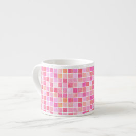 Pink Tiles Espresso Cup Espressotasse