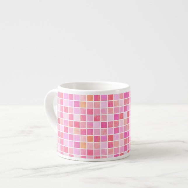 Pink Tiles Espresso Cup Espressotasse (Vorderseite Links)
