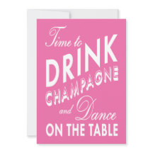 Pink Time to Dance auf dem Tisch-Junggeselinnen-Ab
