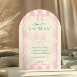 Pink Tini One ist auf dem Weg Babydusche Einladung