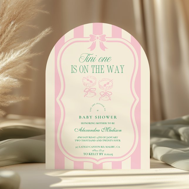 Pink Tini One ist auf dem Weg Babydusche Einladung (Von Creator hochgeladen)