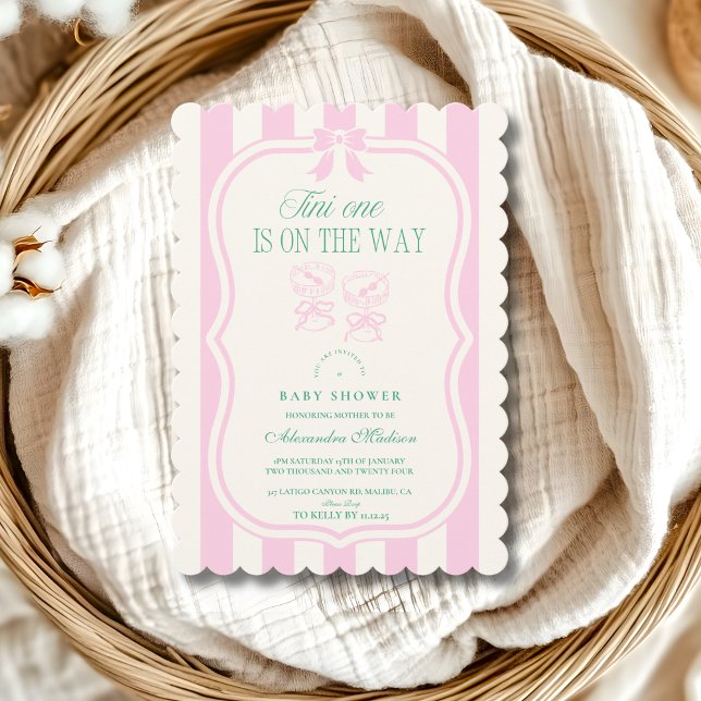 Pink Tini One ist auf dem Weg Babydusche Einladung (Von Creator hochgeladen)