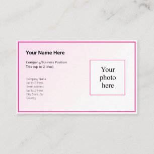 Pink Tint Gradi. & Rasp. Rosa Foto I Ozeanien Visitenkarte