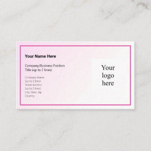 Pink Tint Gradi. & Rasp. Rosa Logo Visitenkarte