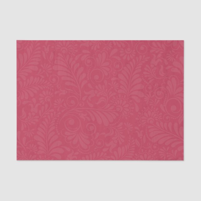 Pink Tissue Paper Schlicht Solid Color Self Patter Seidenpapier (Vorderseite)