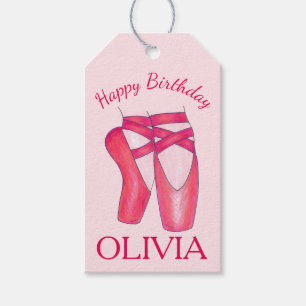 Pink Toe Shoes Ballerina Tanz Geburtstag Geschenkanhänger