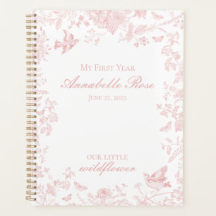 Pink Toile De Jouy Vintag Floral mein erstes Jahr Planer