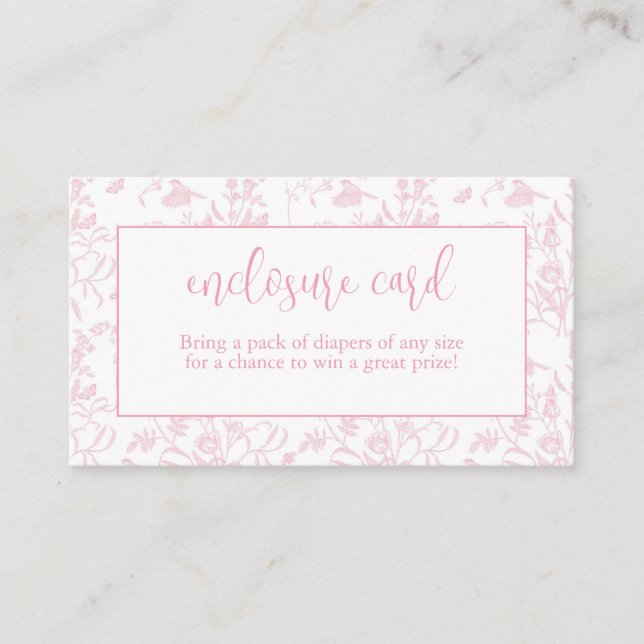 Pink Toile De Joy Chinoiserie Begleitkarte (Vorderseite)