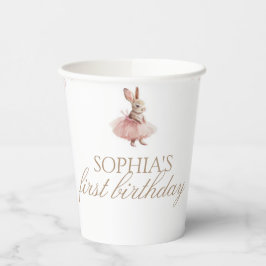 Pink Toile Easter Some Bunny Birthday Pappbecher