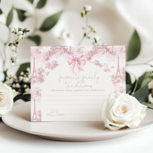 Pink Toile Paris Lieblingsfamilientraditionen Kart