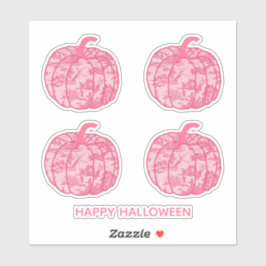 Pink Toile Pumpkins Aufkleber