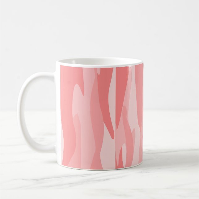 Pink Tone Abstract Camouflage  Kaffeetasse (Links)