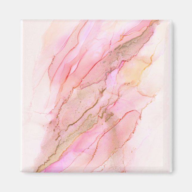 Pink Tones in Clouds of Ink With Gold Magnet (Vorne)