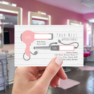 Pink Tools Haar Stylist Ernennung Visitenkarte
