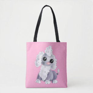 Pink Tote Beutel mit Niedlichem Hund für Haustiere