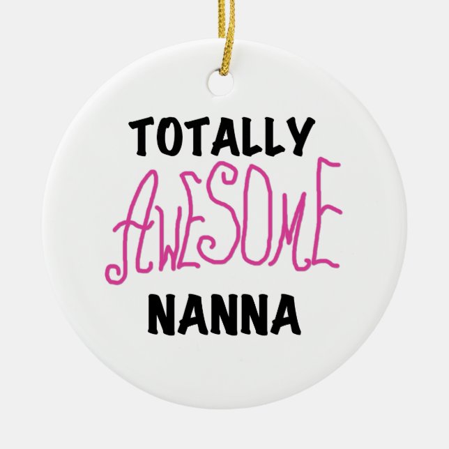 Pink TotPhantastisch Nanna T - Shirt und Geschenke Keramik Ornament (Vorne)