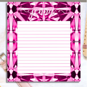 Pink Tourmaline Gemstone Personalisiert Notizblock