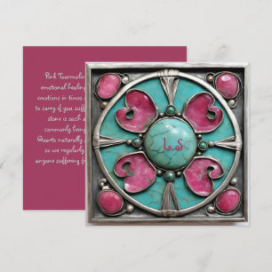 Pink Tourmaline Oktober Geburtstagstone Karte