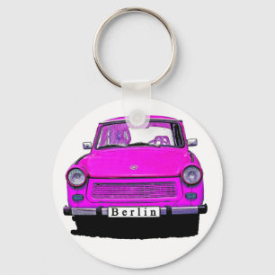 Pink Trabant Car Schlüsselanhänger