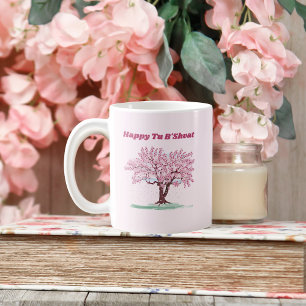 Pink Tree Happy Tu B'shvat Kaffeetasse