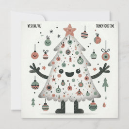 Pink Tree mendous Time Feiertagskarte