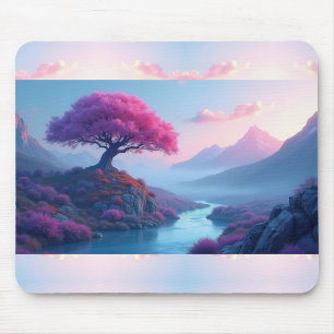 Pink Tree Mousepad