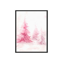 Pink Tree Wall Art – Elegant Floral Home D