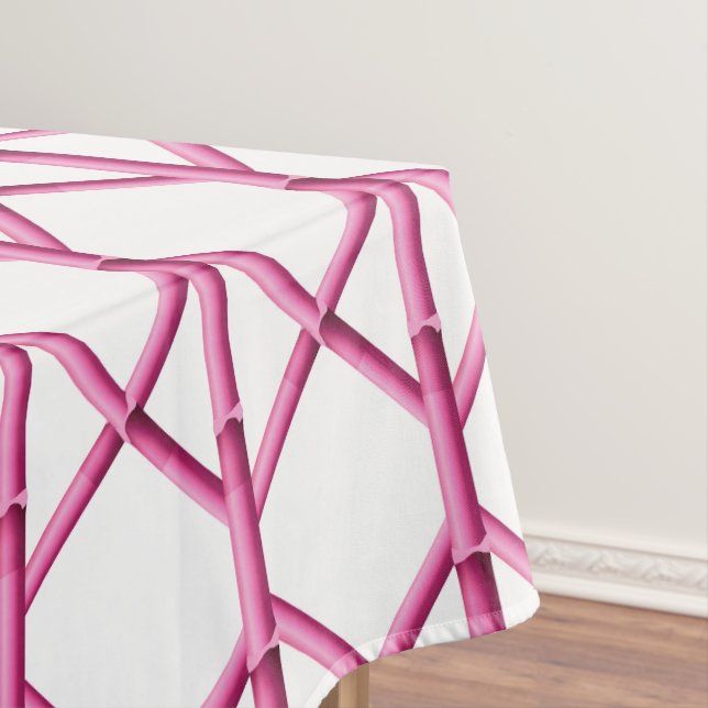 Pink Trellis Bamboo Muster Tischdecke (Beispiel)