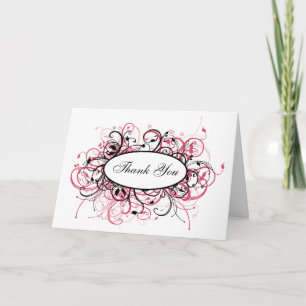 Pink Trendy Danke Card