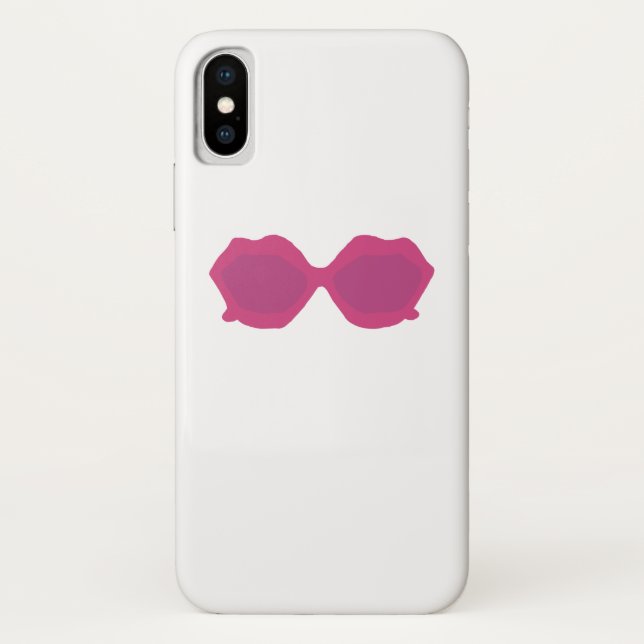 Pink Trendy Sonnenbrille Case-Mate iPhone Hülle (Rückseite)