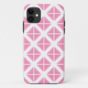 Pink Trendy Triangle Pattern iPhone 11 Hülle