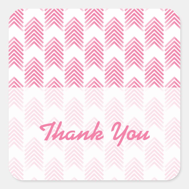 Pink Tribal Arrows Danke Stickers (Vorderseite)